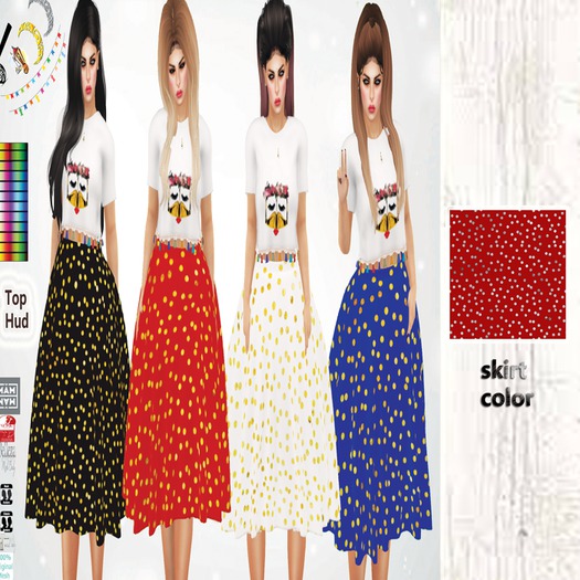 {MAM}Shahenda Outfit(red-silver)