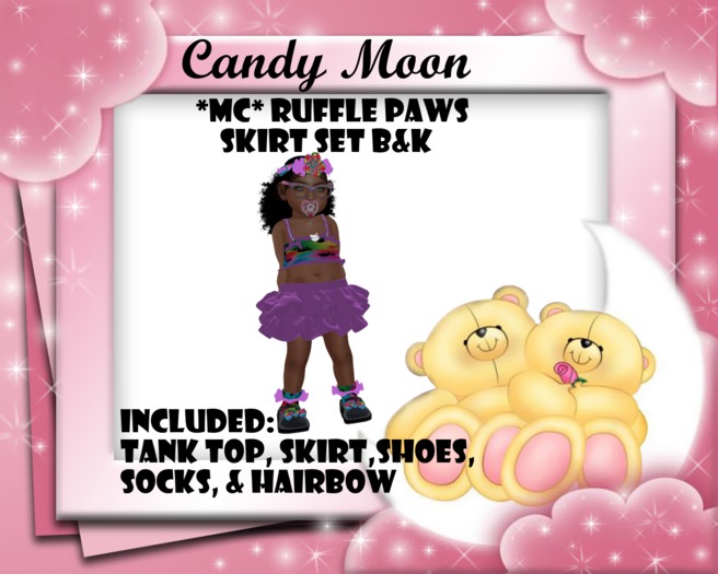 *MC*Ruffle Paws Skirt Set B&K,99