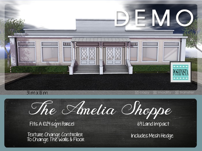 Poshinista - The Amelia Shoppe DEMO BOXED