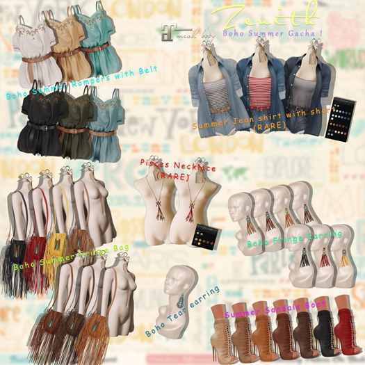 =Zenith=Boho Fringe Earring (Camel)