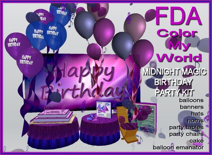 ~FDA~ The Midnight Magic Birthday Party Kit~