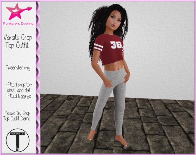 *PD* Varsity Crop Top Outfit