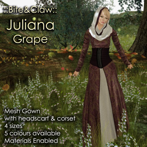 ::B&C:: Juliana Gown - Grape (Mesh - standard sizing)