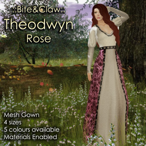 ::B&C:: Theodwyn - Gown - Rose (Mesh - standard sizing)
