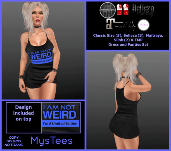 *MysTees* Limited Edition Blue Tank Dress - Boxed