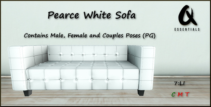 {Q-Essentials} Pearce White Sofa