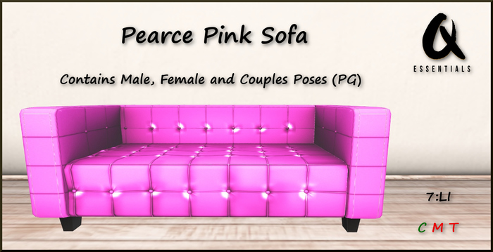 {Q-Essentials} Pearce Pink Sofa