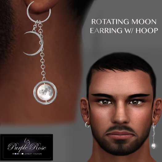 MP**(PRJ)ROTATING MOON EARRING LEFT