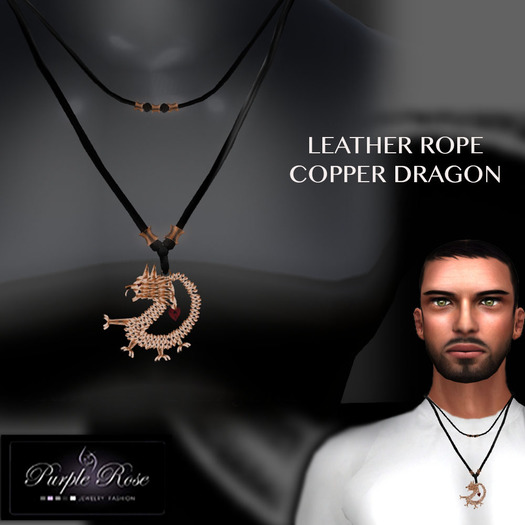 MP**(PRJ)LEATHER ROPE COPPER DRAGON