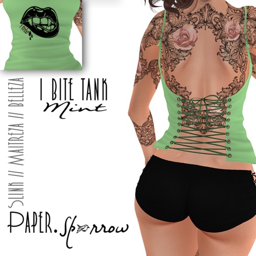 Paper.Sparrow I Bite Tank Top Mint