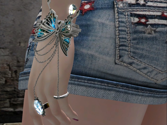 *:..Silvery K..:*BohoStyle_Hand Jewelry(ButterflySilver)1RARE