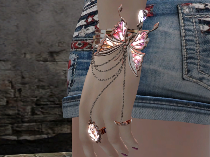 *:..Silvery K..:*BohoStyle_Hand Jewelry(Butterfly Pink)7