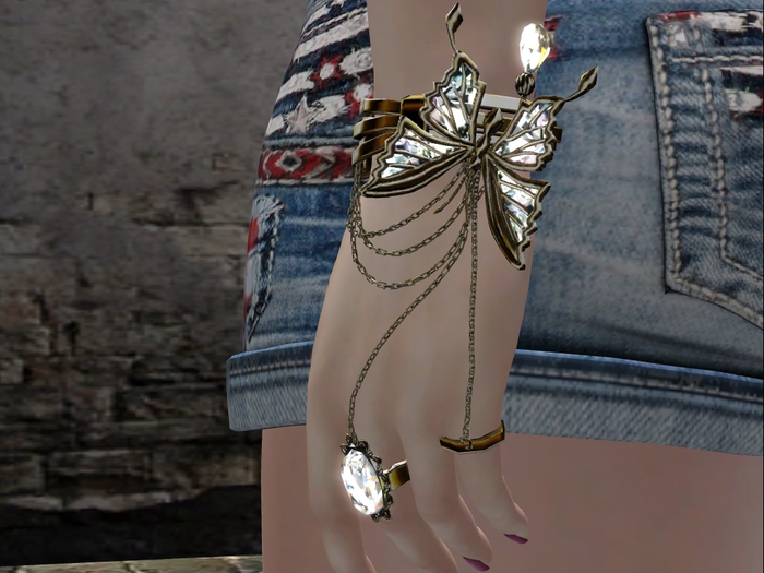 *:..Silvery K..:*BohoStyle_Hand Jewelry(Butterfly Gold)6