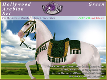 *E* Hollywood Arabian Saddle Set [Boxed] RH Marwari Green