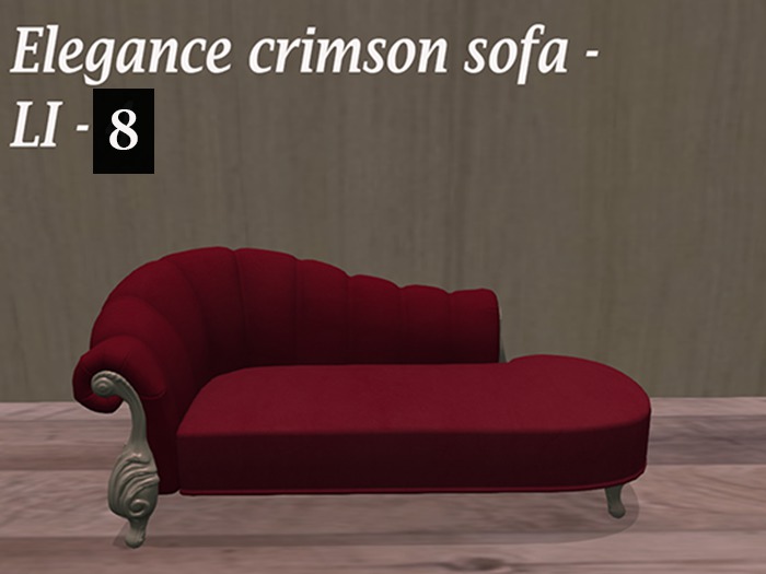 MMGD Elagance crimson sofa packed