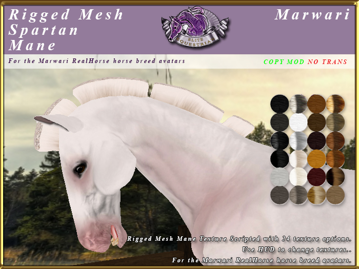 *E* Rigged Spartan Mane Set  [BOXED] RH Marwari