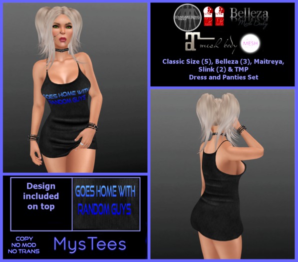 *MysTees* Random Guys Blue Tank Dress - Boxed