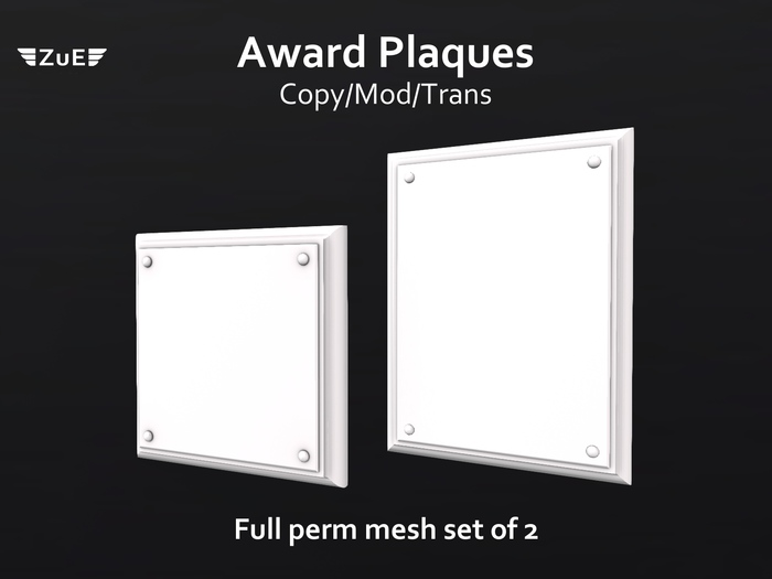 ::ZuE:: Awards Plaque - Mesh