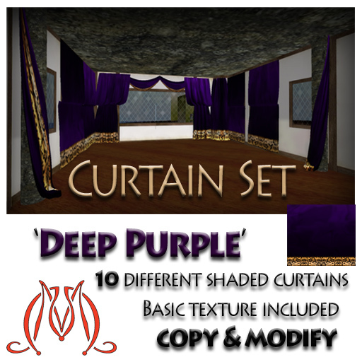 Curtain Set Deep Purple