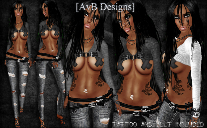 [AvB]=Extreme Girl=Tattoo&Belt Included