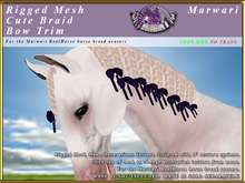 *E* Cute Braided Mane Trim [BOXED] RH Marwari Bows
