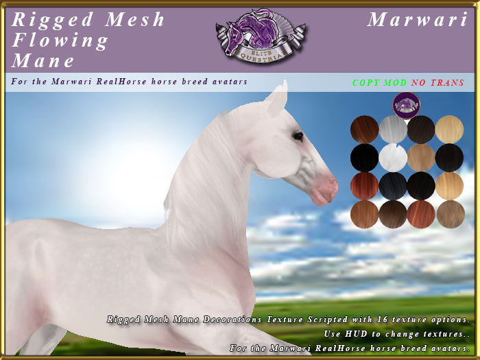 *E* RealHorse Flowing Mane Set [BOXED] RH Marwari