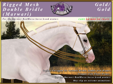 *E* Rigged Double Bridle [BOXED] RH Marwari gold/Gold