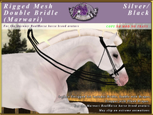 *E* Rigged Double Bridle [BOXED] RH Marwari silver/Black