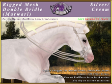 *E* Rigged Double Bridle [BOXED] RH Marwari silver/Cream