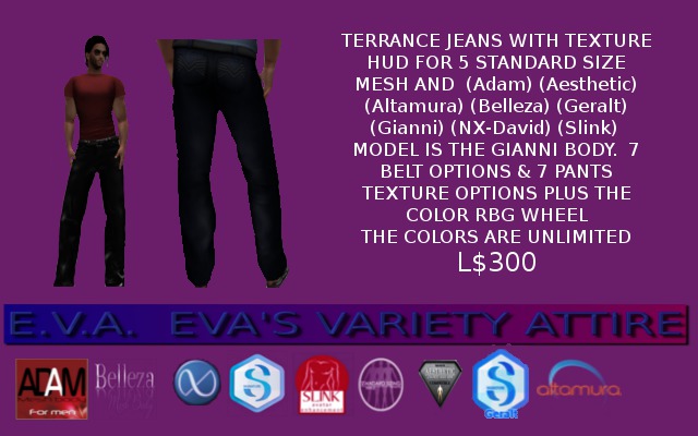 E.V.A.'S SHOPPING BAG TERRANCE JEANS  & TEXTURE HUD