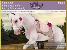 *E* Rigged Rosamunda Saddle Set  [BOXED] RH Marwari  Pink