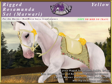 *E* Rigged Rosamunda Saddle Set  [BOXED] RH Marwari  Yellow
