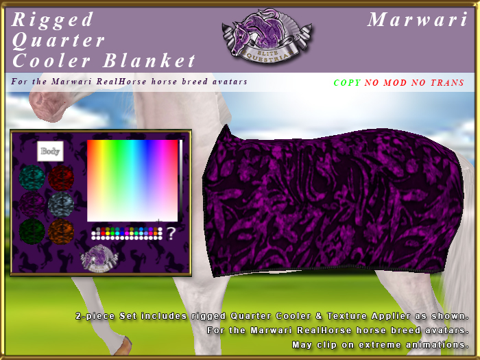 *E* RealHorse 1/4 Cooler Set [BOXED] RH Marwari