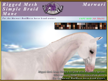 *E* Simple Braid Mane Set  [BOXED] RH Marwari