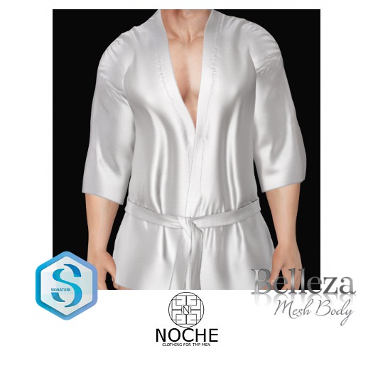 NOCHE. Japanese Style Robe White