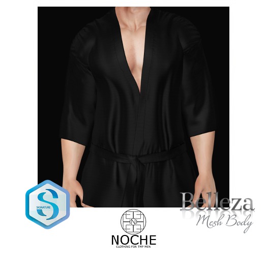 NOCHE. Japanese Style Robe Black