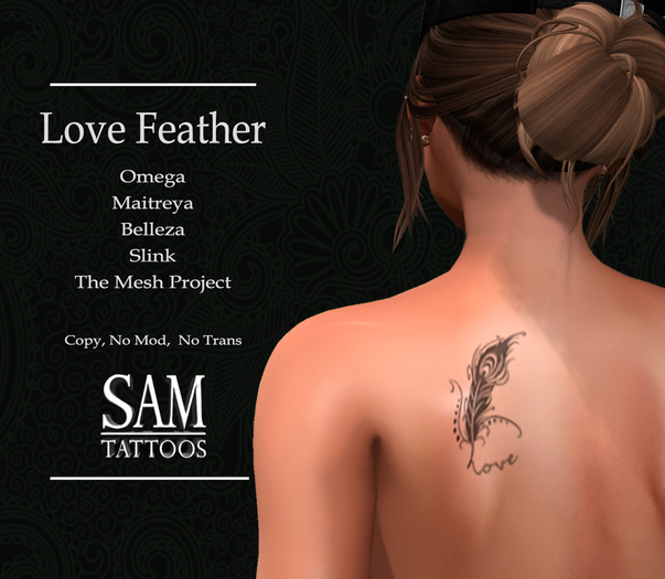 [SAM TATTOOS] Love Feather Tattoo