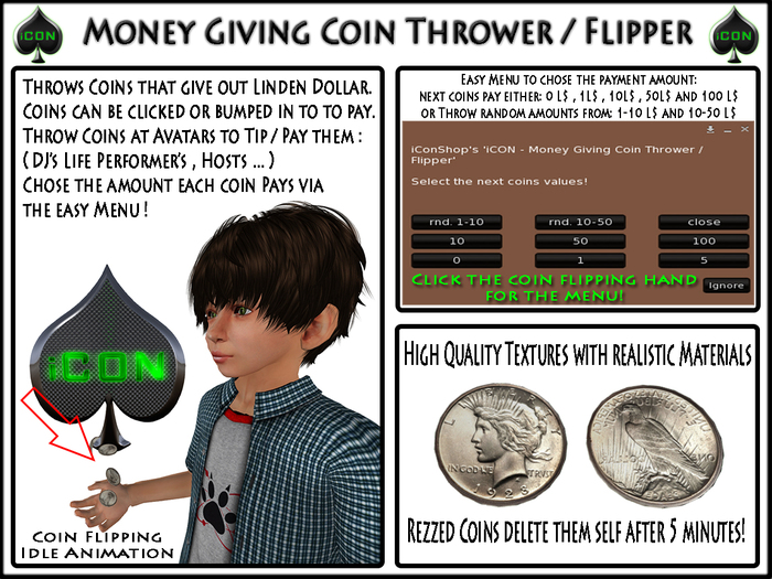 iCON - Money Giving Coin Thrower  Flipper