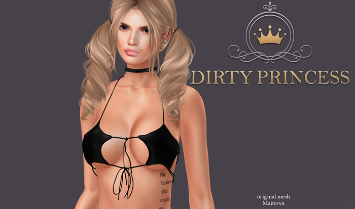 DIRTY PRINCESS- All Hail Me Bra Top- PITCH BLACK