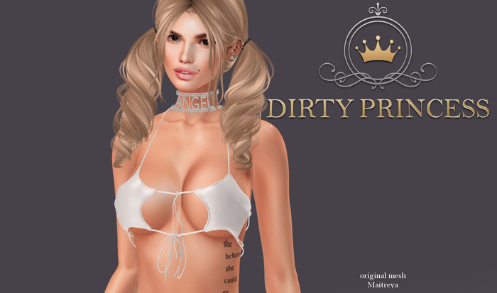 DIRTY PRINCESS- All Hail Me Bra Top- WHITE