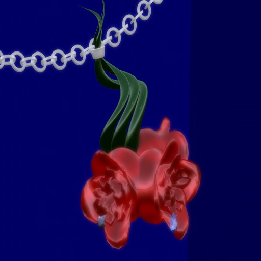 rose silver fine chain water drop gem necklace