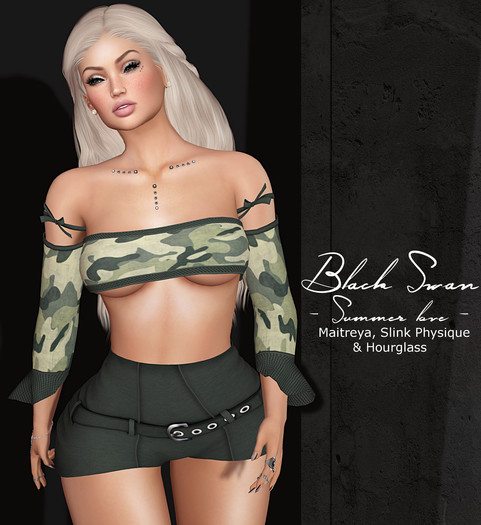 ! Black Swan ! Summmer love - blouse - camouflage