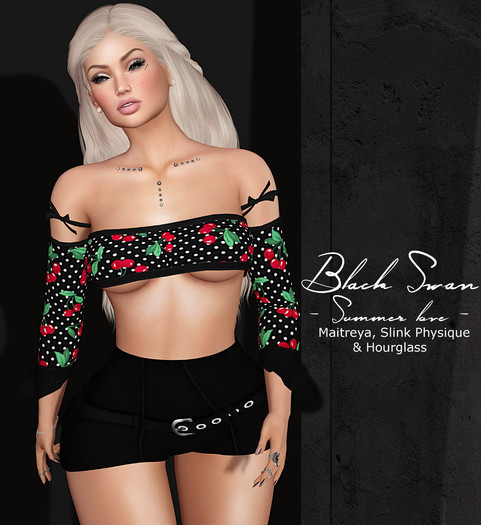 ! Black Swan ! Summmer love - short - cherry