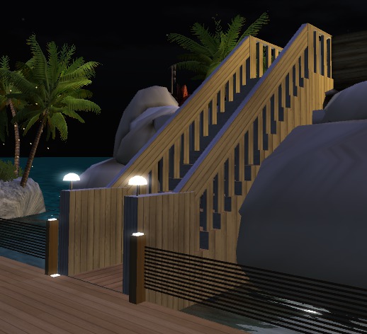 Moonlight Wooden Stairs
