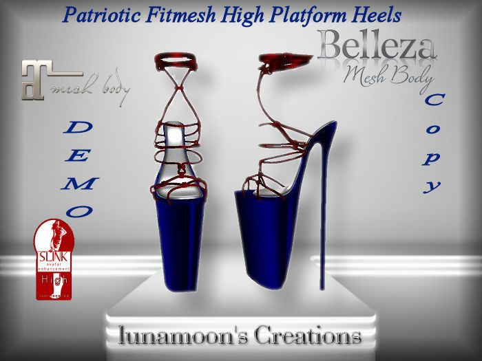 DEMO PACKAGE-Patriotic High Platform Heels