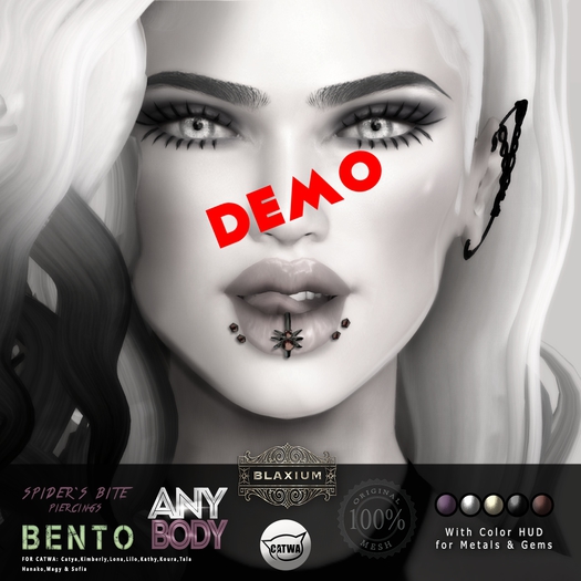 BLAXIUM -Spider's Bite Piercings- Bento DEMO