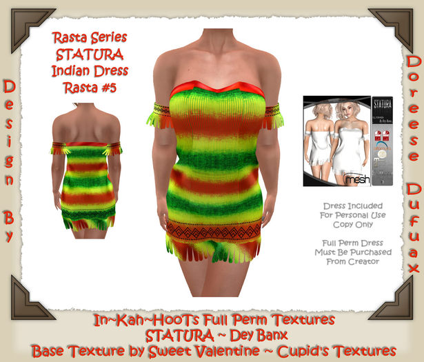 RASTA JASMINE DRESS DEY BANX RASTA #5 BOX