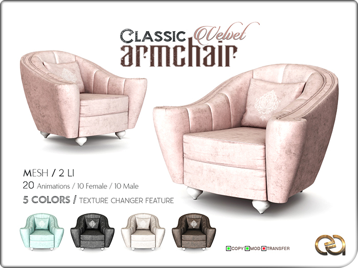 EA Design ♦ Classic Velvet Armchair