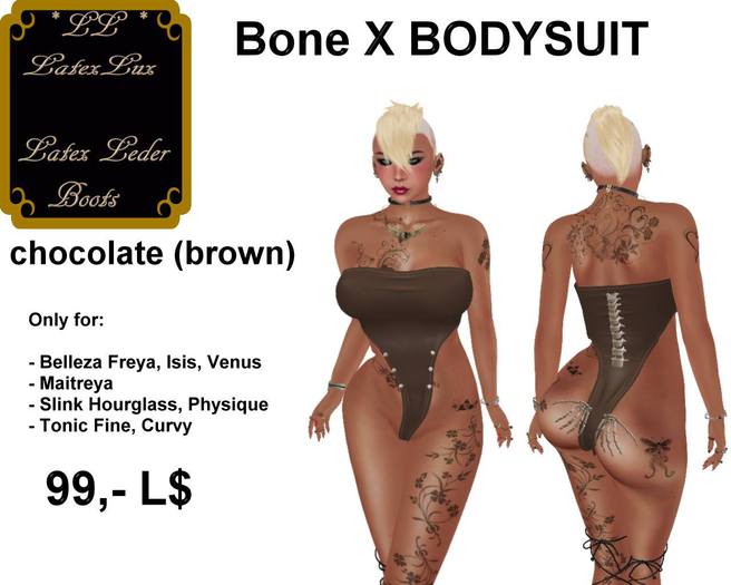 Bone X BODYSUIT_Chocolate