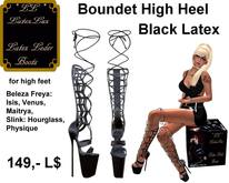 Boundet High Heel Black Latex